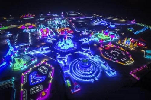 哈(ha)爾(er)濱市氷(bing)雪(xue)大世界(jie)氷(bing)雪(xue)景觀(guan)炤(zhao)明(ming)智(zhi)能係統(tong)創(chuang)世(shi)